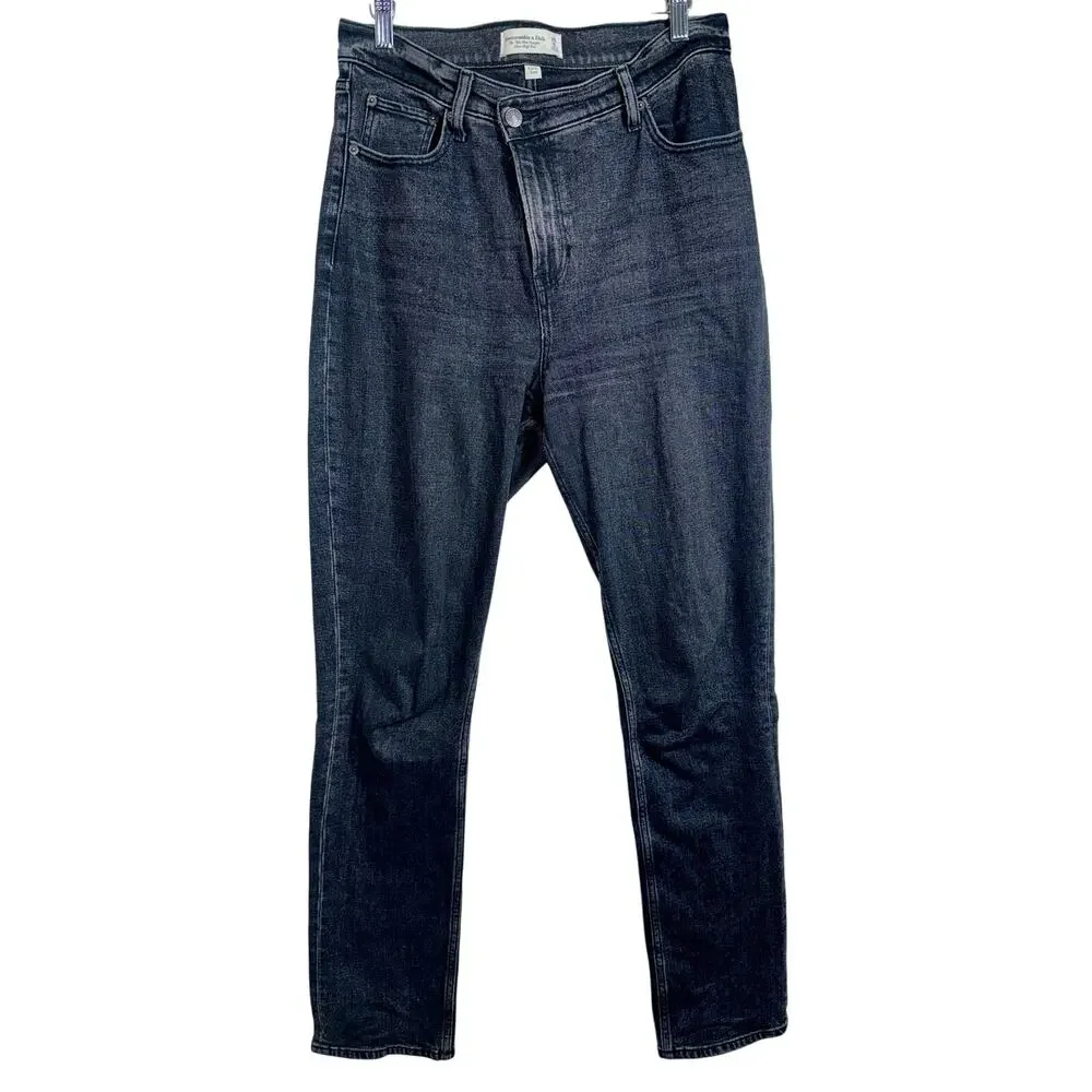 Abercrombie & Fitch Curve Love 90s Slim Straight Ultra High Rise Jeans Size 29 8